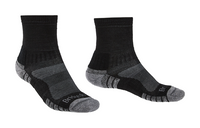 Bridgedale Lightweight Merino Performance 3/4 Crew Heren Wandelsok Black/Silver S