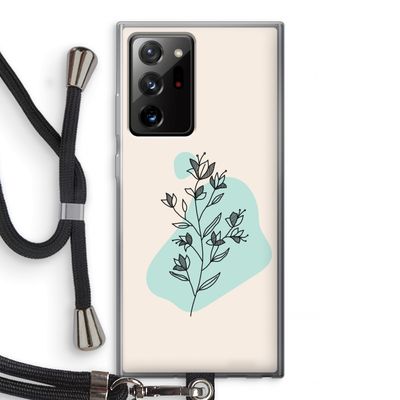 Violets are blue: Samsung Galaxy Note 20 Ultra / Note 20 Ultra 5G Transparant Hoesje met koord