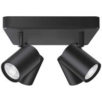 WiZ 8719514554573 IMAGEO WiZ Spots 4x5W B 22-65K RGB SQ LED-plafondlamp LED 20 W Zwart - thumbnail
