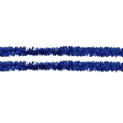 Kerstslinger - 2x -?blauw - folie lametta - 150 x 5 cm - kerstboom versiering/guirlandes Kerstslinger - 2x -?blauw - folie lametta - 150 x 5 cm - kerstboom versiering/guirlandes