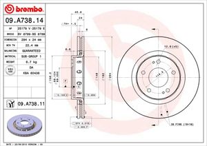 Remschijf BREMBO, Remschijftype: Binnen geventileerd, u.a. für Mitsubishi, Citroën, Peugeot