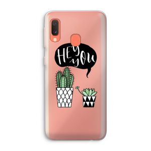 Hey you cactus: Samsung Galaxy A20e Transparant Hoesje
