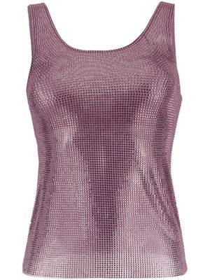 Giuseppe Di Morabito débardeur à ornements en cristal - Violet