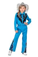 Glamorous Western Outfit Blauw Meisjes Premium