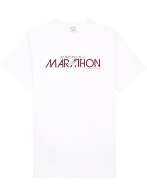 Sporty & Rich t-shirt Marathon en coton - Blanc