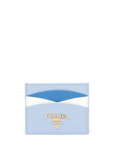 Prada porte-cartes à plaque logo - Bleu