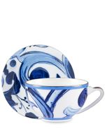 Dolce & Gabbana service à thé en porcelaine à fleurs - Bleu