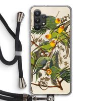 Carolinaparkiet: Samsung Galaxy A32 5G Transparant Hoesje met koord