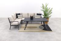 Sergio lounge dining set 3-delig - Links - Carbon black/Desert Sergio lounge dining set 3-delig - Links - Carbon black/Desert