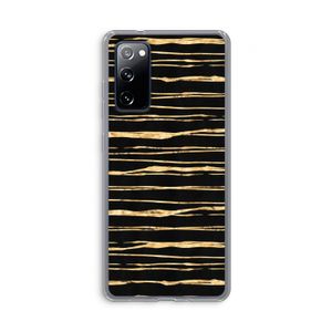 Gouden strepen: Samsung Galaxy S20 FE / S20 FE 5G Transparant Hoesje