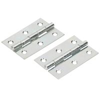 6x stuks scharnier / bouwscharnier / meubelscharnieren ijzer verzink met rechte hoeken 7 x 5.1 cm