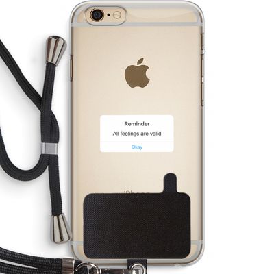 Reminder: iPhone 6 PLUS / 6S PLUS Transparant Hoesje met koord
