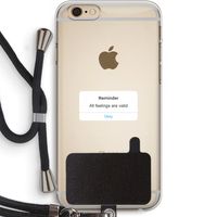 Reminder: iPhone 6 PLUS / 6S PLUS Transparant Hoesje met koord