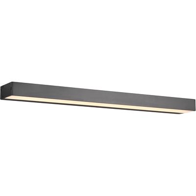 LED Wandlamp - Trion Rolan - Up en Down - 8W - Warm Wit 3000K - Rechthoek - Mat Zwart - Aluminium