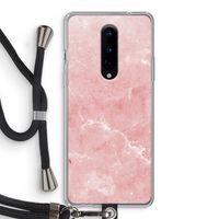 Roze marmer: OnePlus 8 Transparant Hoesje met koord