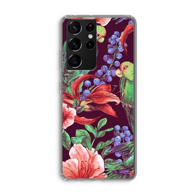 Papegaaien: Samsung Galaxy S21 Ultra Transparant Hoesje