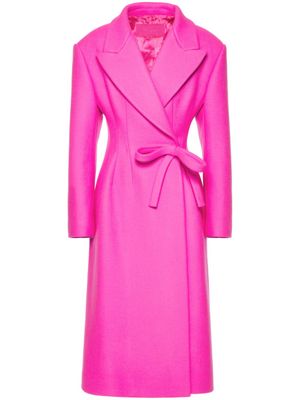 Valentino Garavani manteau long à détail de nœud Diagonal - Rose