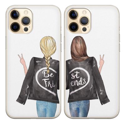 Best friends siliconen hoesjes - BFF leren jasjes