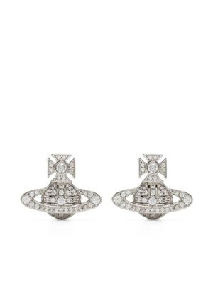 Vivienne Westwood puces d'oreilles Orb serties de cristaux - Argent