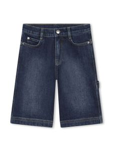 Marc Jacobs Kids short en jean à logo brodé - Bleu