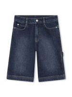 Marc Jacobs Kids short en jean à logo brodé - Bleu