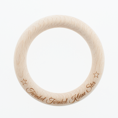 Houten Bijtring Twinkel Twinkel Kleine Ster 70mm Houten Bijtring Twinkel Twinkel Kleine Ster 70mm