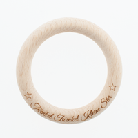 Houten Bijtring Twinkel Twinkel Kleine Ster 70mm - thumbnail