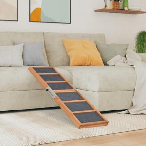 VidaXL Hondenloopplank 120x30 cm massief vurenhout grijs