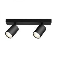 LED Plafondspot - Brinton Betin - GU10 Fitting - 2-lichts - Rond - Mat Zwart - Kantelbaar - Aluminium - Philips - CorePro 827 36D - 7W - Warm Wit 2700K LED Plafondspot - Brinton Betin - GU10 Fitting - 2-lichts - Rond - Mat Zwart - Kantelbaar - Aluminium - Philips - CorePro 827 36D - 7W - Warm Wit 2700K