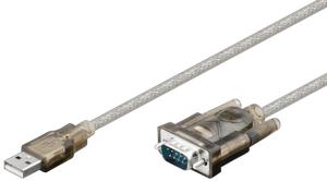 Goobay 95435 seriële kabel Transparant 1,5 m USB Type-A RS-232