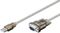 Goobay 95435 seriële kabel Transparant 1,5 m USB Type-A RS-232 - thumbnail