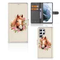 Telefoonhoesje | Met pasjeshouder | voor Samsung Galaxy S22 Ultra Paard