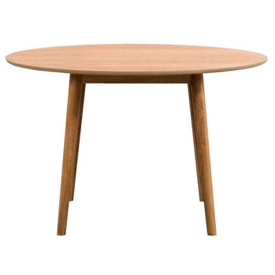 Leen Bakker - Eetkamertafel Ulfborg - Eikenkleur - Ø120x75 Cm - MDF - Bruin