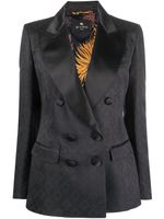 ETRO blazer en satin à motif jacquard - Noir