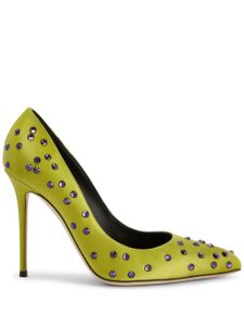 Giuseppe Zanotti escarpins Jakye Precious 70 mm satiné - Vert