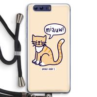 Miauw: Honor 9 Transparant Hoesje met koord