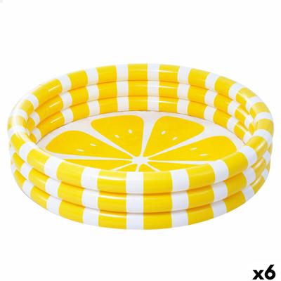 Opblaasbaar Kinderzwembad Intex Citroen 147 x 33 x 147 cm Geel (6 Stuks)