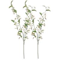 Louis Maes Bloesem kunstbloem/tak - Set van 2x stuks - wit - 85 cm - appelbloesem Louis Maes Bloesem kunstbloem/tak - Set van 2x stuks - wit - 85 cm - appelbloesem