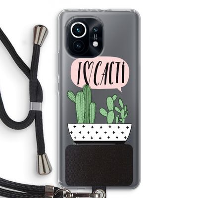 I love cacti: Xiaomi Mi 11 Transparant Hoesje met koord