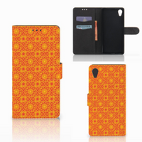 Sony Xperia XA1 Plus Telefoon Hoesje Batik Oranje - thumbnail