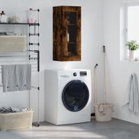 Wandkast 34,5x34x90 cm gerookt eikenkleurig