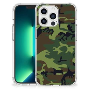 iPhone 13 Pro Max Doorzichtige Silicone Hoesje Army Dark