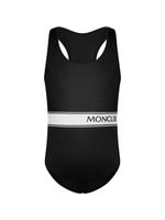 Moncler Enfant logo-embroidered racerback swimsuit - Gris - thumbnail