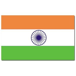 Gevelvlag/vlaggenmast vlag India 90 x 150 cm   -