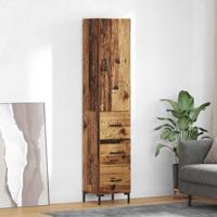 Hoge kast met lade Oud Hout 69,5 x 34 x 180 cm Bewerkt hout