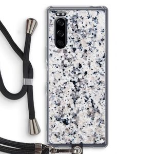 Gespikkelde marmer: Sony Xperia 5 Transparant Hoesje met koord