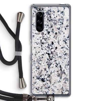 Gespikkelde marmer: Sony Xperia 5 Transparant Hoesje met koord