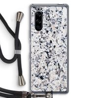 Gespikkelde marmer: Sony Xperia 5 Transparant Hoesje met koord