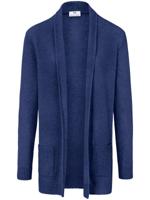 Lang vest 100% scheerwol Van Peter Hahn blauw