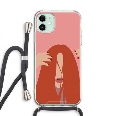 Woke up like this: iPhone 11 Transparant Hoesje met koord